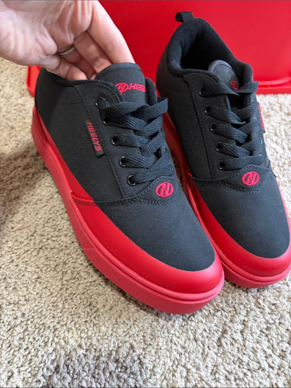 Heelys Black and Red Low-Top Skate Sneaker